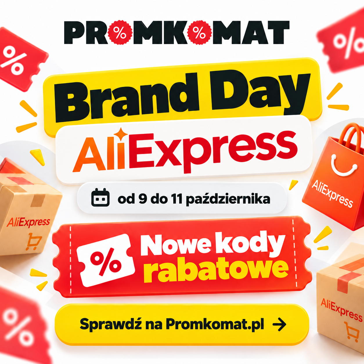 Brand Day AliExpress Październik - Kody rabatowe
