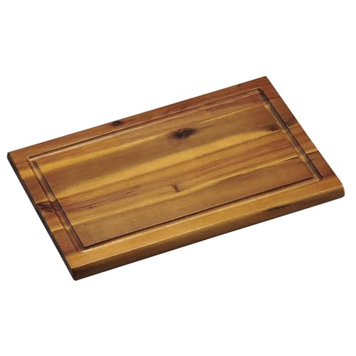 Kesper 28180 deska do krojenia z drewna akacjowego 32 × 21 cm z rowkiem na sok
