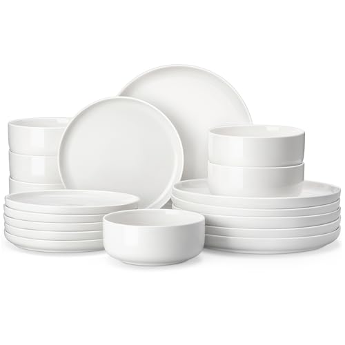 MALACASA LUNA porcelanowy zestaw obiadowy 18 elementów dla 6 osób