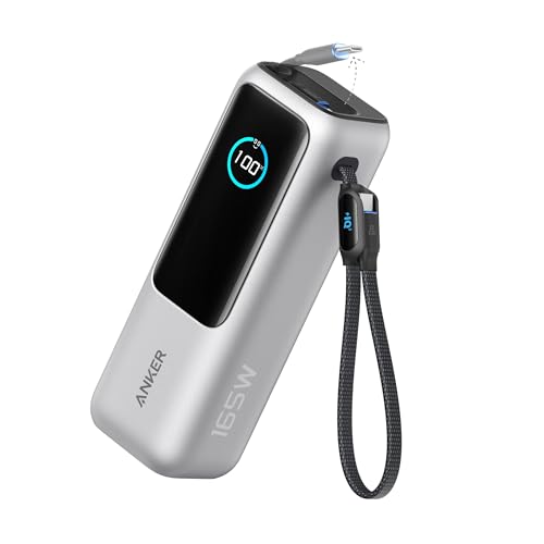 Anker 25K powerbank 25000 mAh 165 W z wbudowanymi kablami USB-C