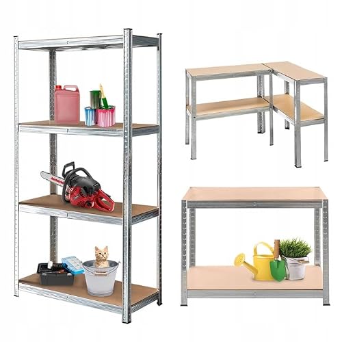 MEGA-M BASIC regał magazynowy 180 × 90 × 40 cm z 4 półkami MDF