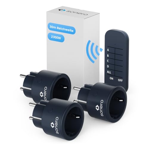 Sonero – zestaw 3 gniazdek sterowanych pilotem, 2300 W