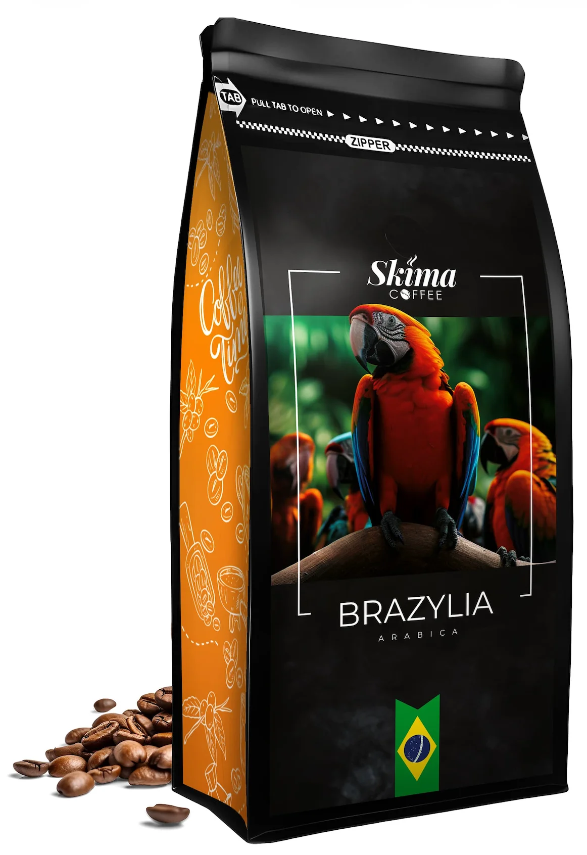 Kawa ziarnista Brazylia 100% Arabica 1 kg świeżo palona
