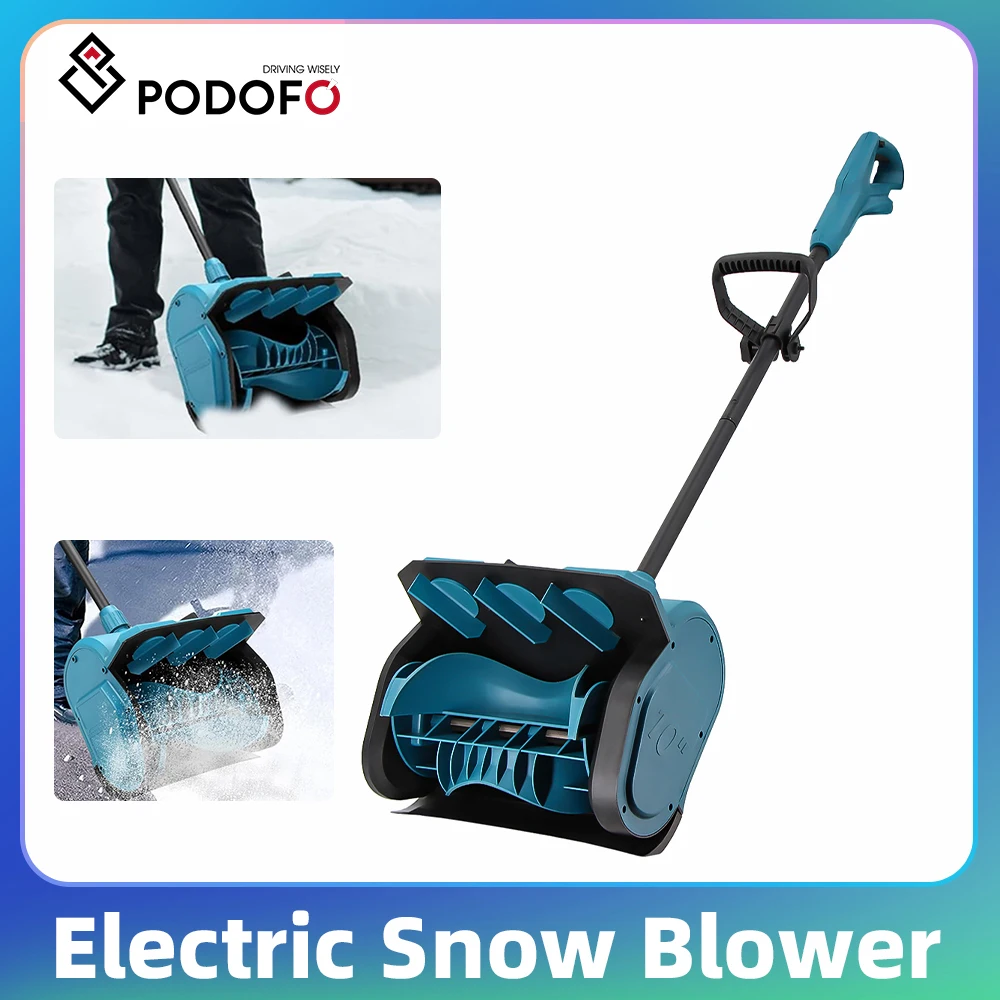 Podofo 600W akumulatorowa łopata do śniegu z regulowanym uchwytem