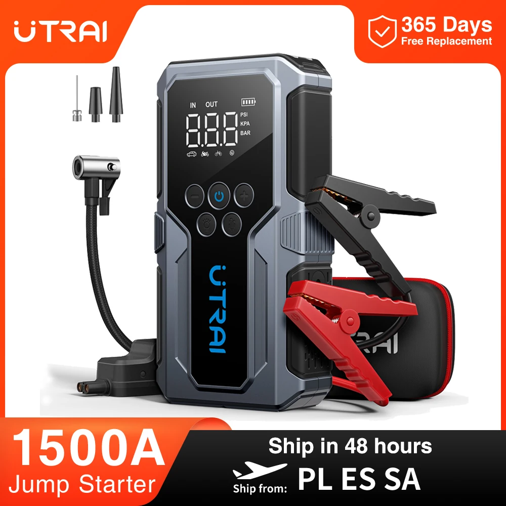 Booster rozruchowy UTRAI 1500A z kompresorem 150 PSI za 151zł! 🚗🔥