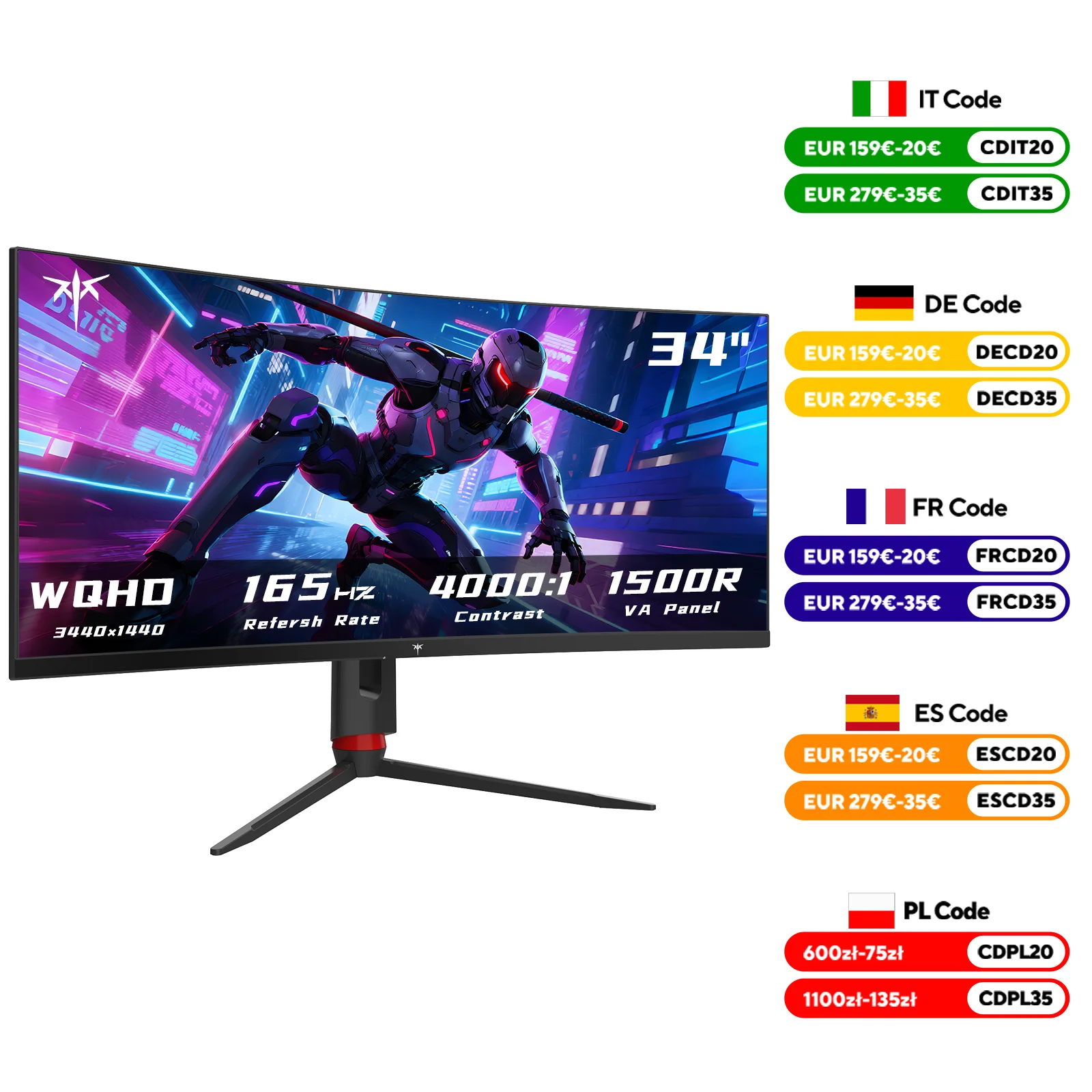 Monitor gamingowy KTC H34S18S 34" Ultrawide WQHD 165Hz!