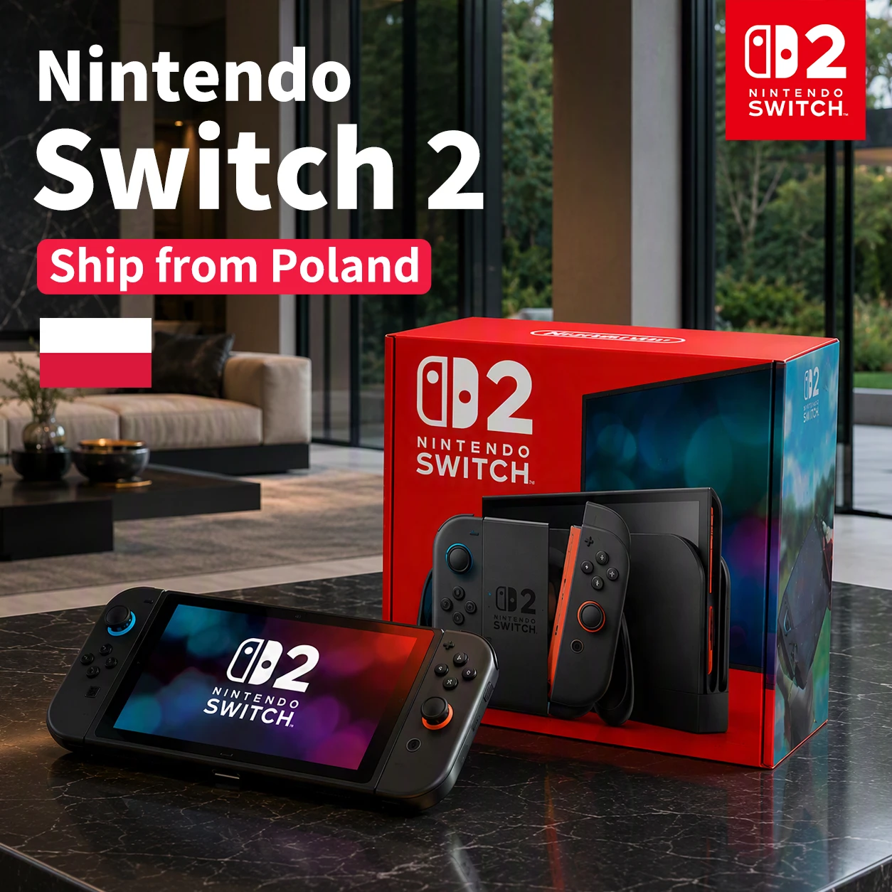 Nintendo Switch 2 konsola 256 GB z ekranem 7,9 cala 1080p