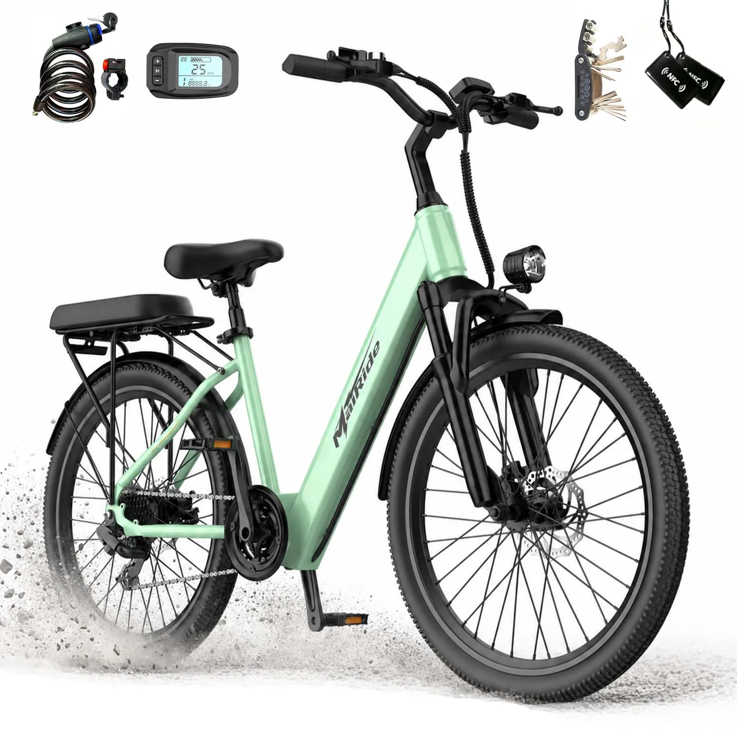Rower elektryczny Aairsk SU7 24" z baterią 36V 13Ah!