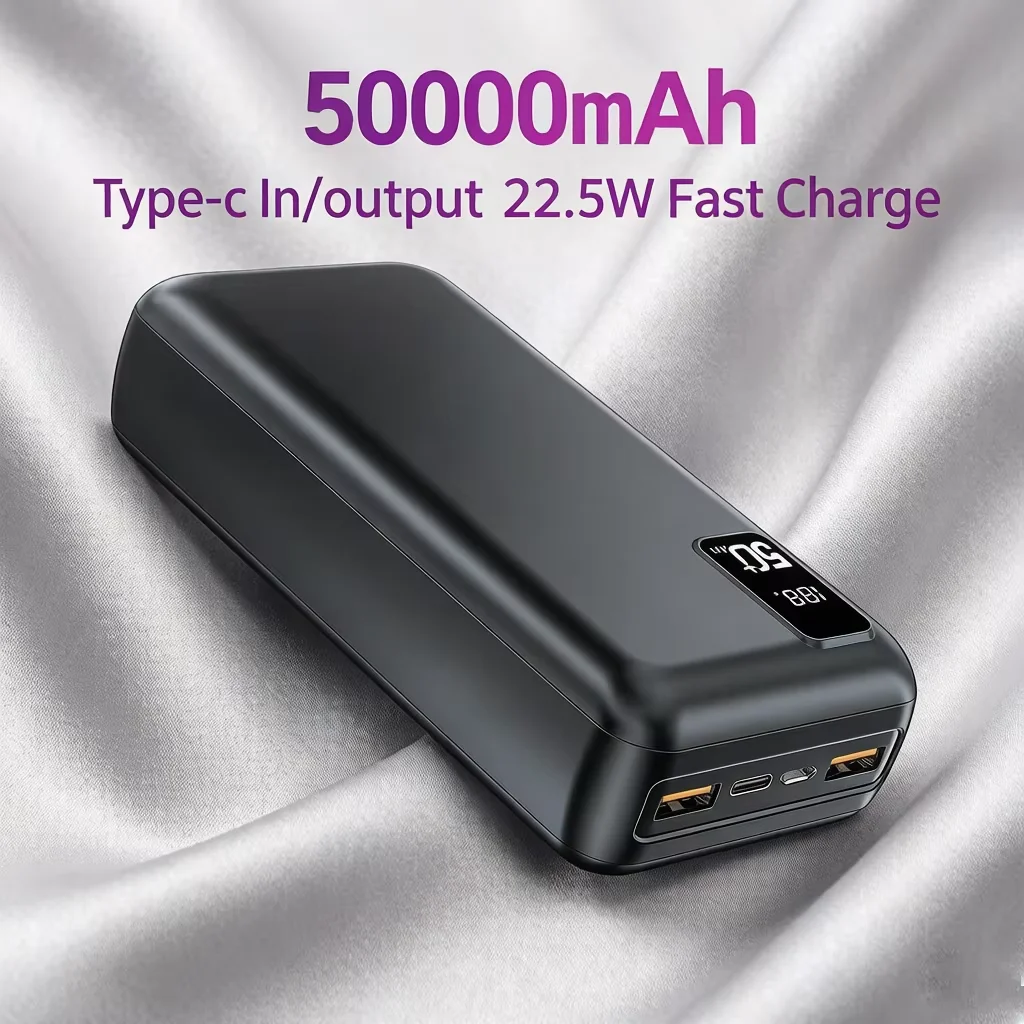 Duży powerbank Hganus 50 000mAh z szybkim ładowaniem 22,5W! 🔋🔥