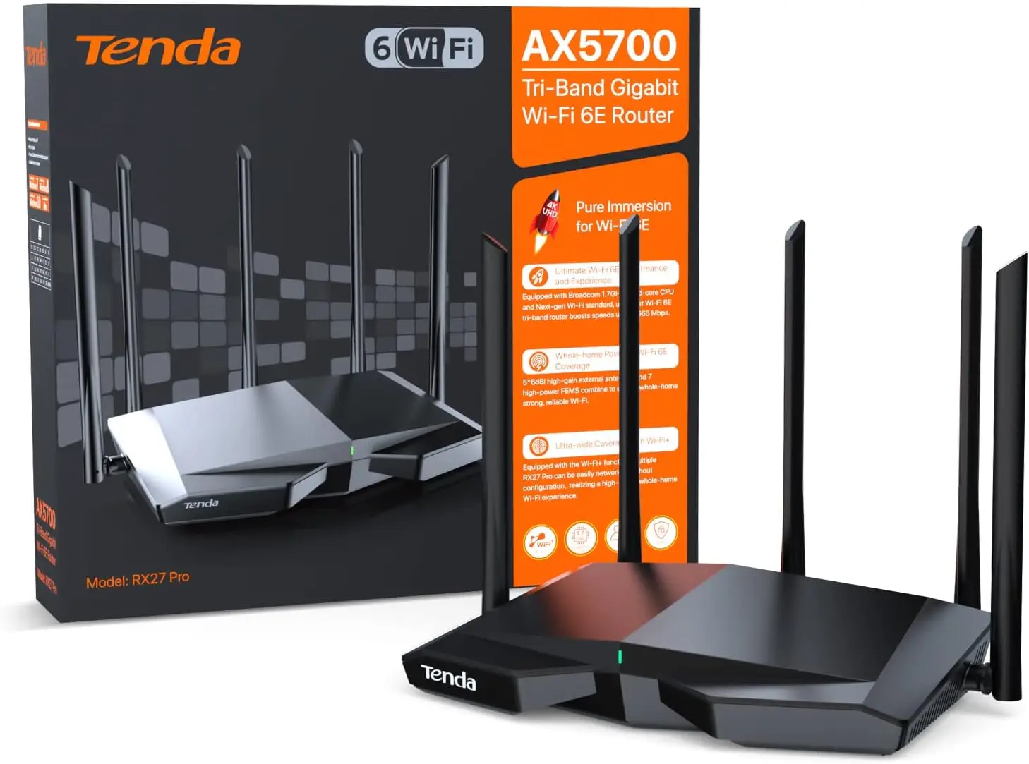 Tenda RX27 Pro WiFi 6E AX5700