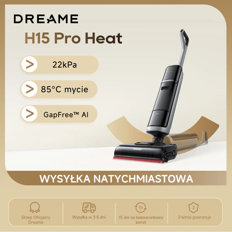 Odkurzacz myjący Dreame H15 Pro Heat 🔥 – 1493 zł