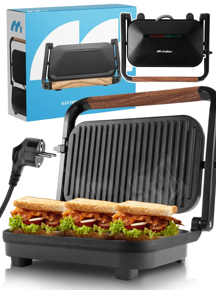 MalTec SM1500W grill elektryczny do panini 1500 W z powłoką non-stick
