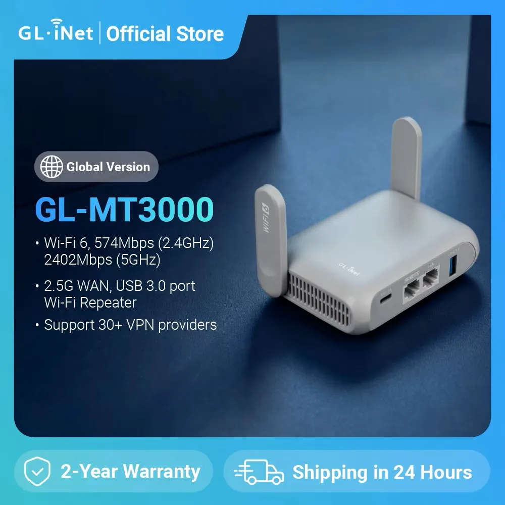 GL.iNet Beryl AX GL-MT3000 router podróżny Wi‑Fi 6 AX3000