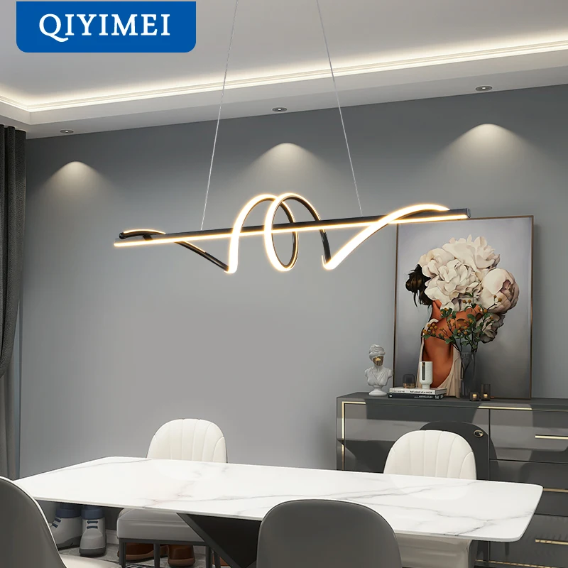 Nowoczesna spiralna lampa wisząca LED 100/120 cm