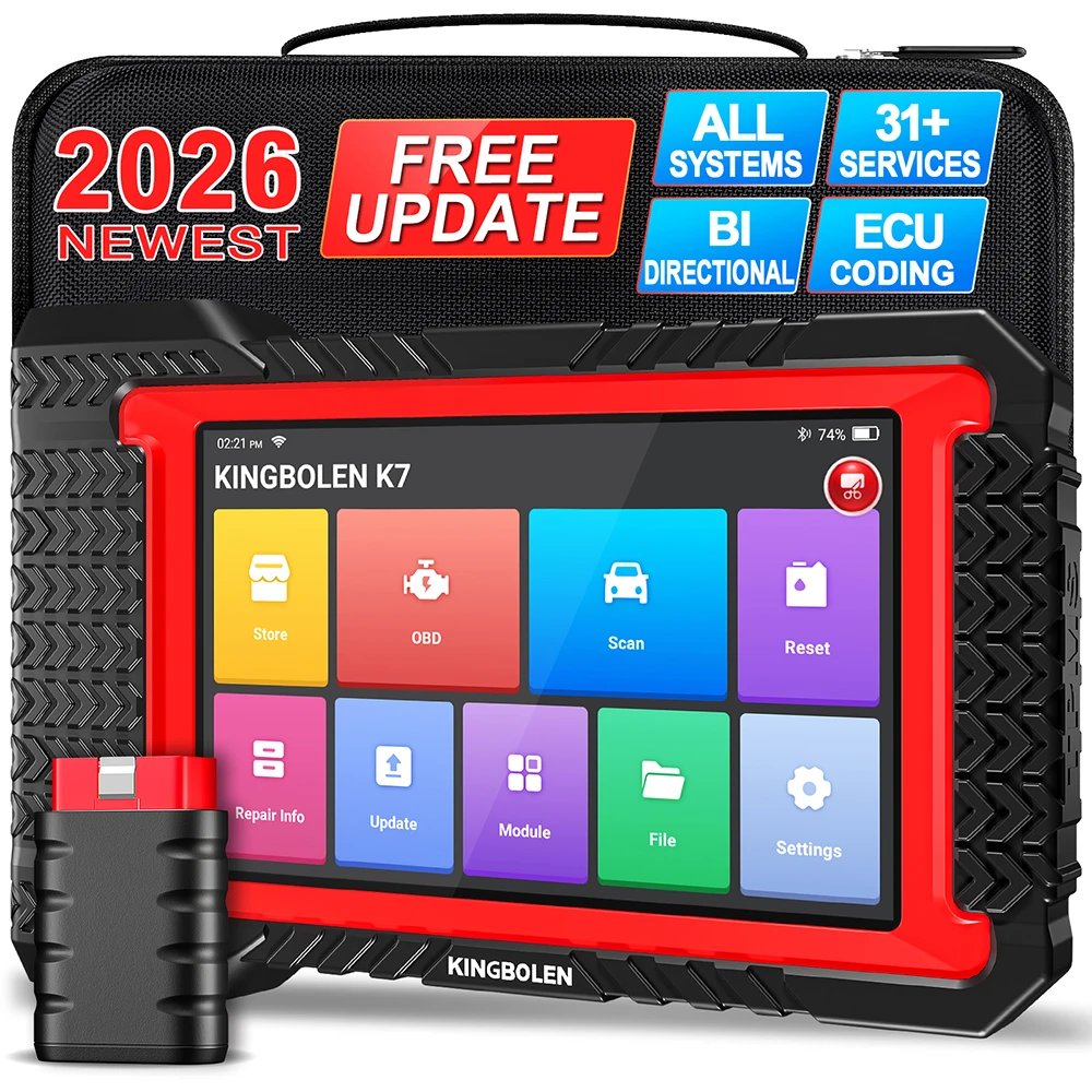 KINGBOLEN K7 tester diagnostyczny OBD2 z kodowaniem ECU