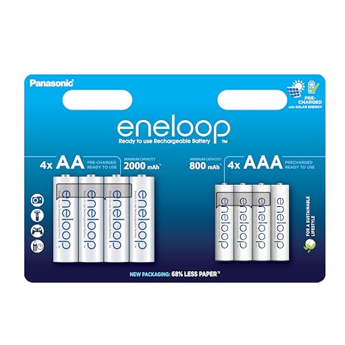 Panasonic Eneloop akumulatory Ni-MH 4×AA + 4×AAA 2000/800 mAh