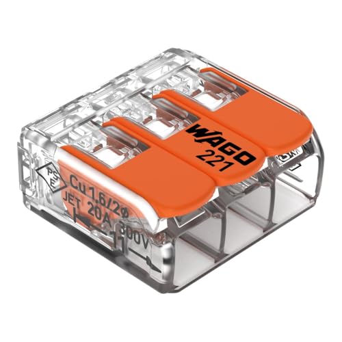 WAGO 221-413 złączki instalacyjne 3-przewodowe 4 mm² 50 szt.