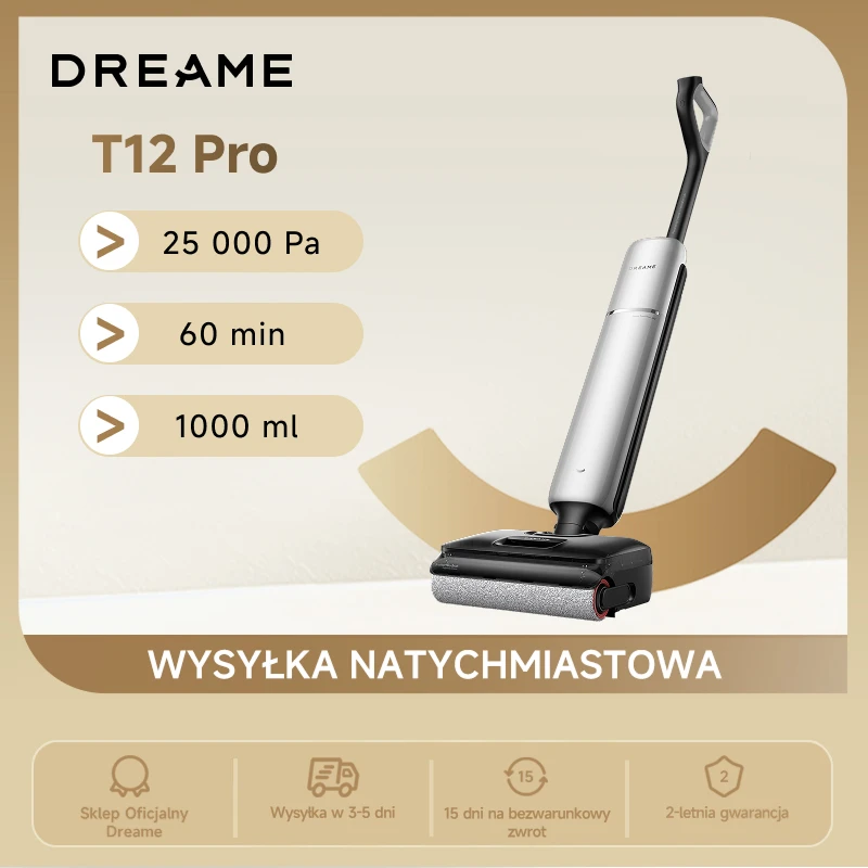 Dreame T12 Pro odkurzacz pionowy mopujący z rozkładaniem 180°