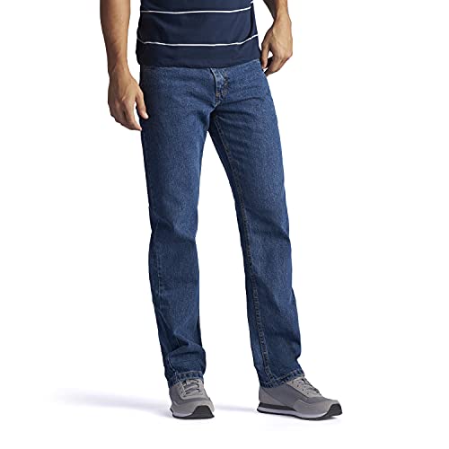 Lee Regular Fit Straight Leg jeansy męskie 35W/29L Medium Stone