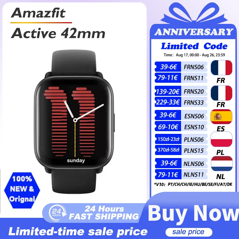 Smartwatch Amazfit Active 42mm z AMOLED i GPS!