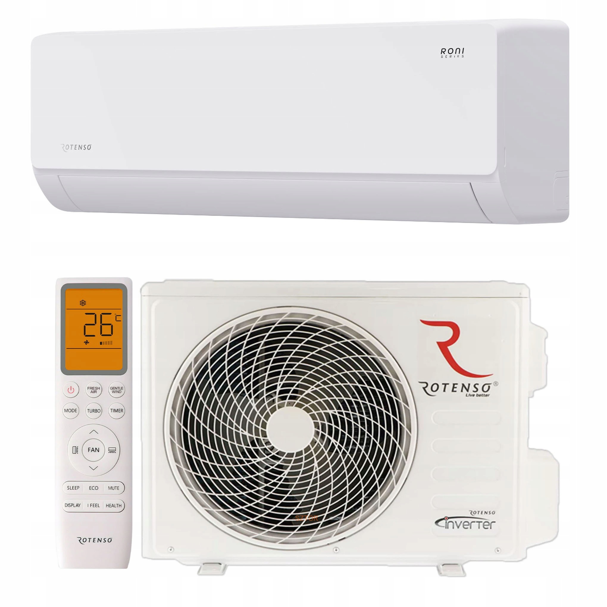 Rotenso Roni 3,4 kW z WiFi i nawiewem 4D