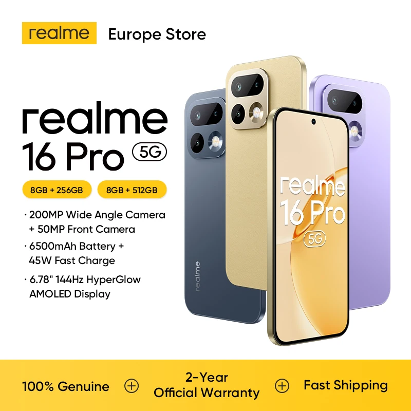 realme 16 Pro 5G 8/256 GB smartfon AMOLED 144 Hz z aparatem 200 MP