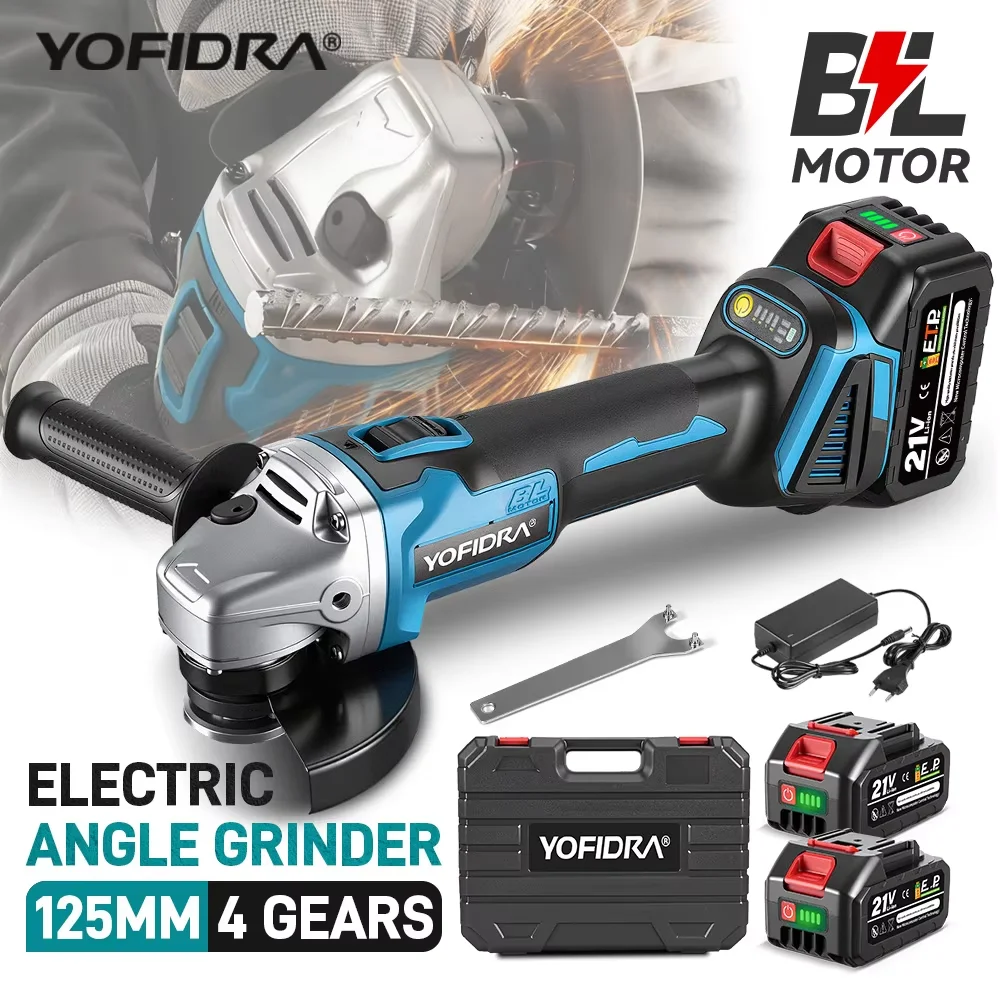 YOFIDRA 125 mm – bezszczotkowa szlifierka kątowa do akumulatorów Makita 18V