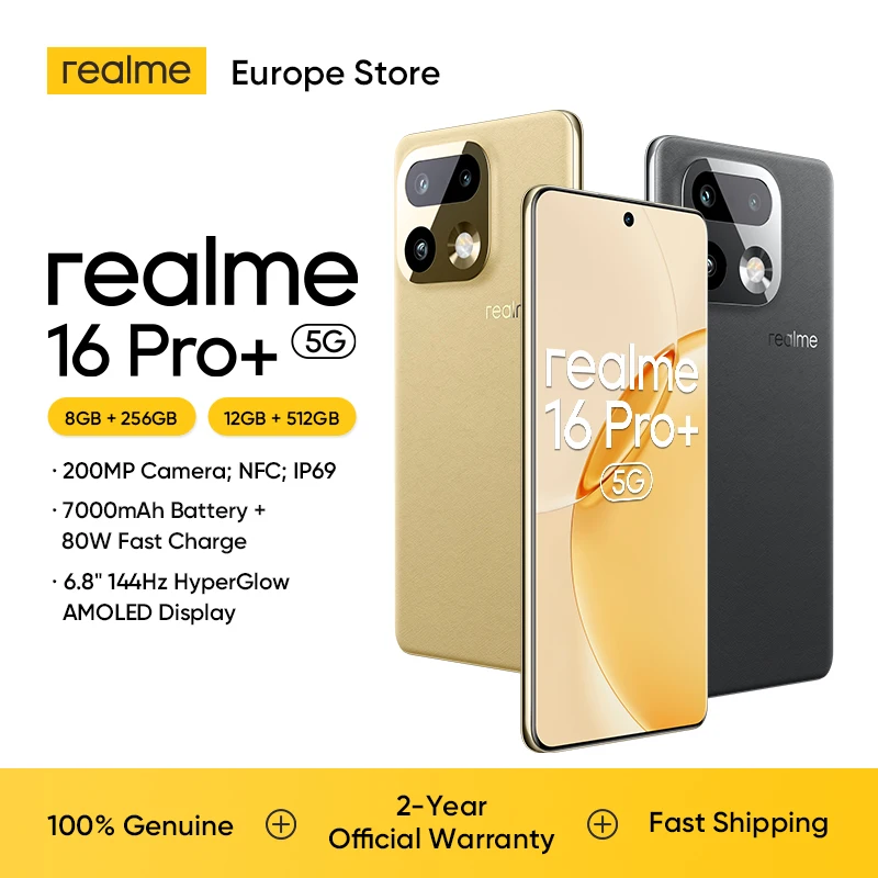 realme 16 Pro+ 5G 8/256GB z aparatem 200MP!