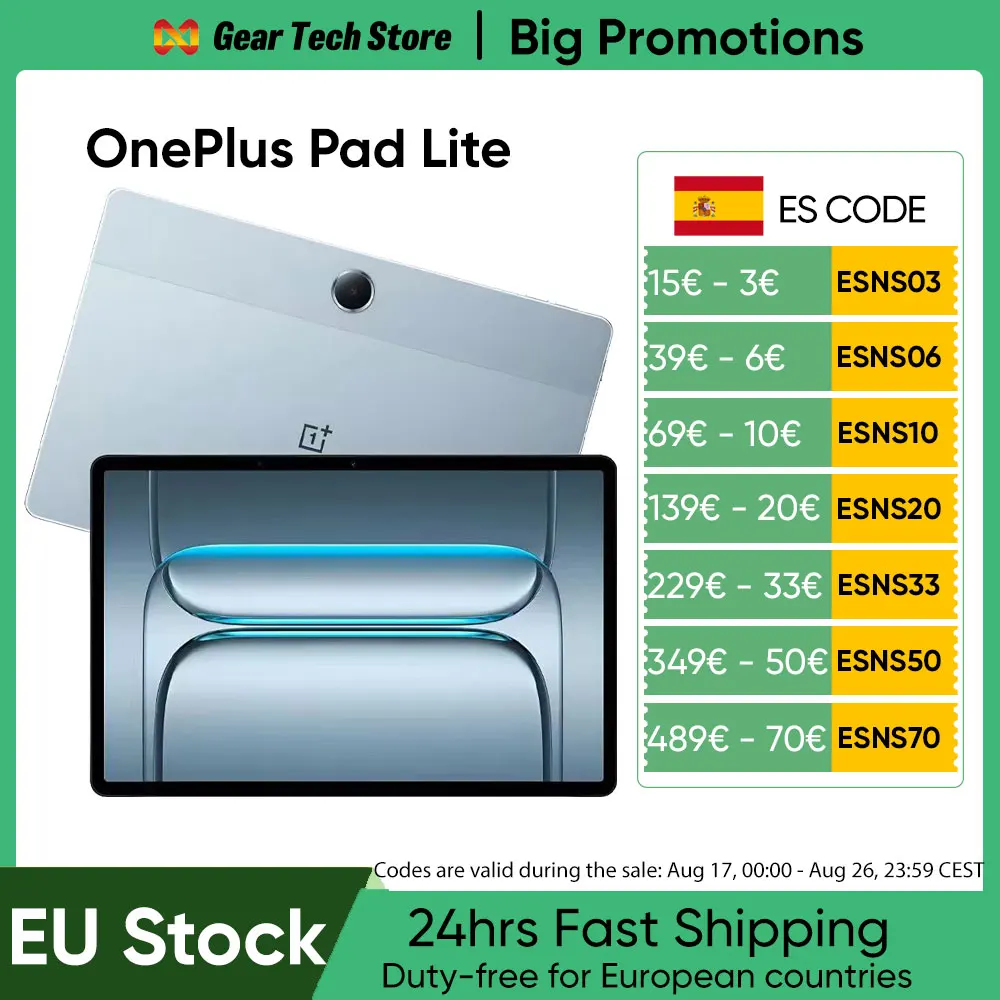 🔥 Tablet OnePlus Pad Lite 11" 90Hz 6/128GB!