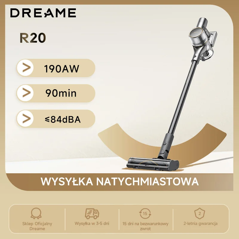 Dreame R20 – bezprzewodowy odkurzacz pionowy 190 AW