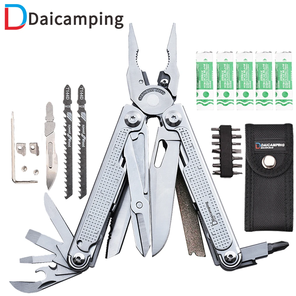 Daicamping DL30 multitool 21w1 z kombinerkami i wymiennymi piłami
