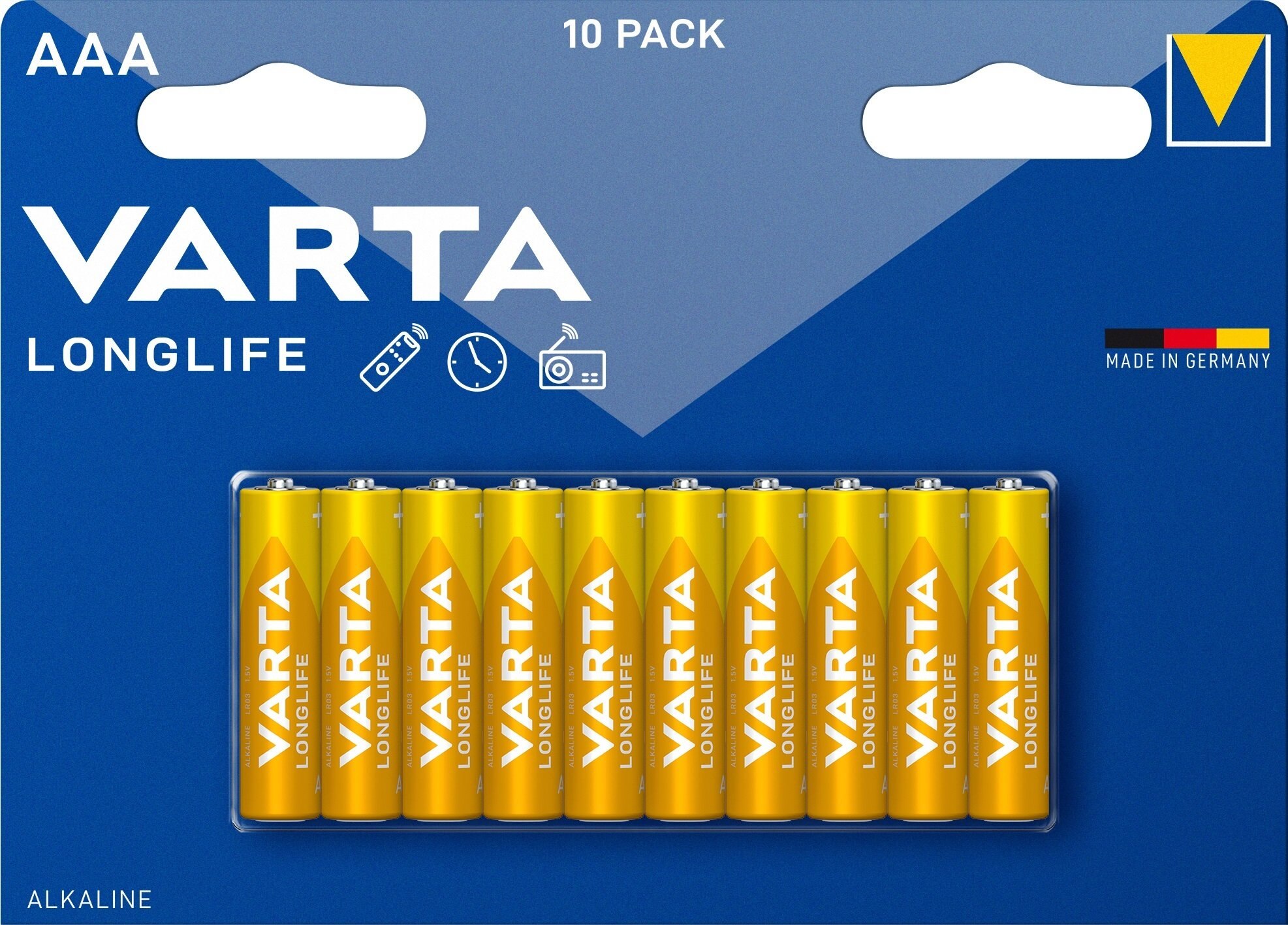 VARTA Longlife baterie alkaliczne AAA LR03 1,5 V 10 szt.