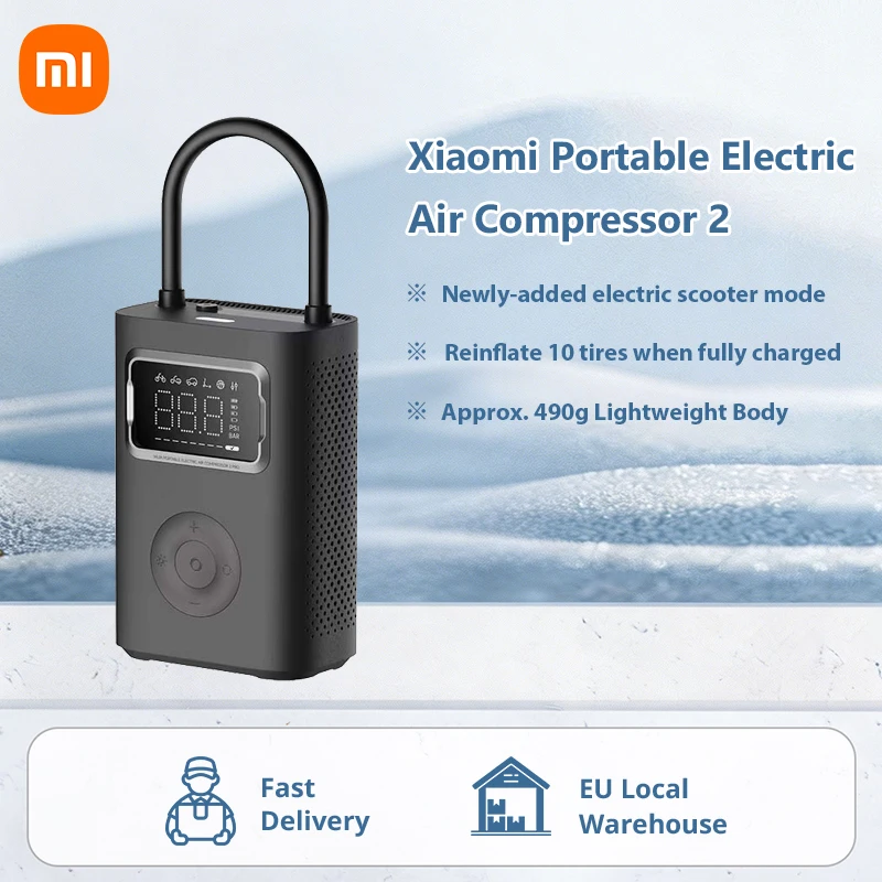 Xiaomi Portable Electric Air Compressor 2 kompresor 150 PSI z manometrem