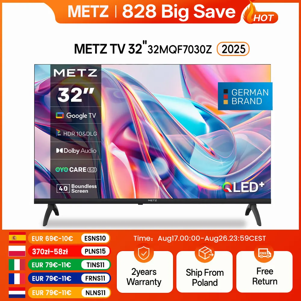 Telewizor METZ 32MQF7030Z 32" QLED z Google TV!