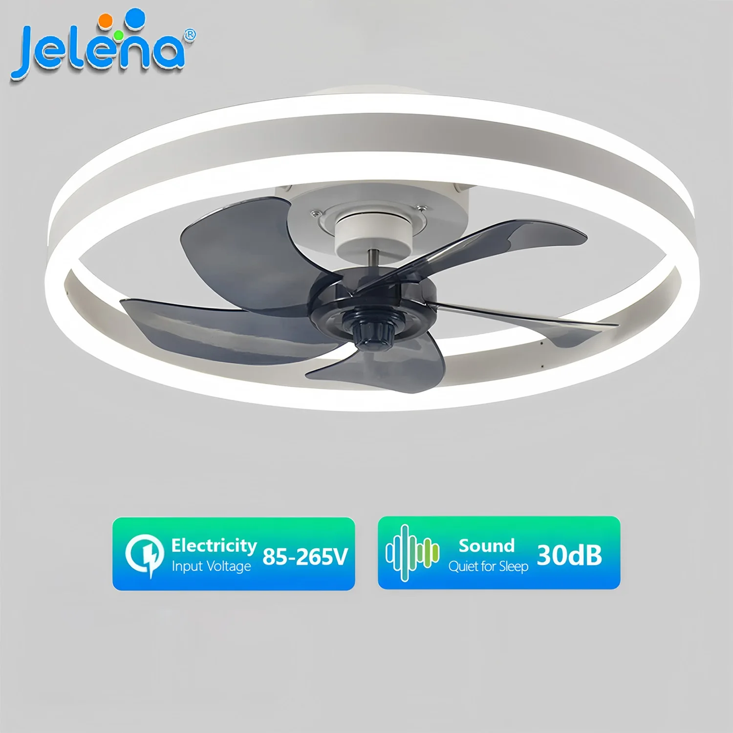 Lampa sufitowa LED Jelena Smart 50cm z wentylatorem!