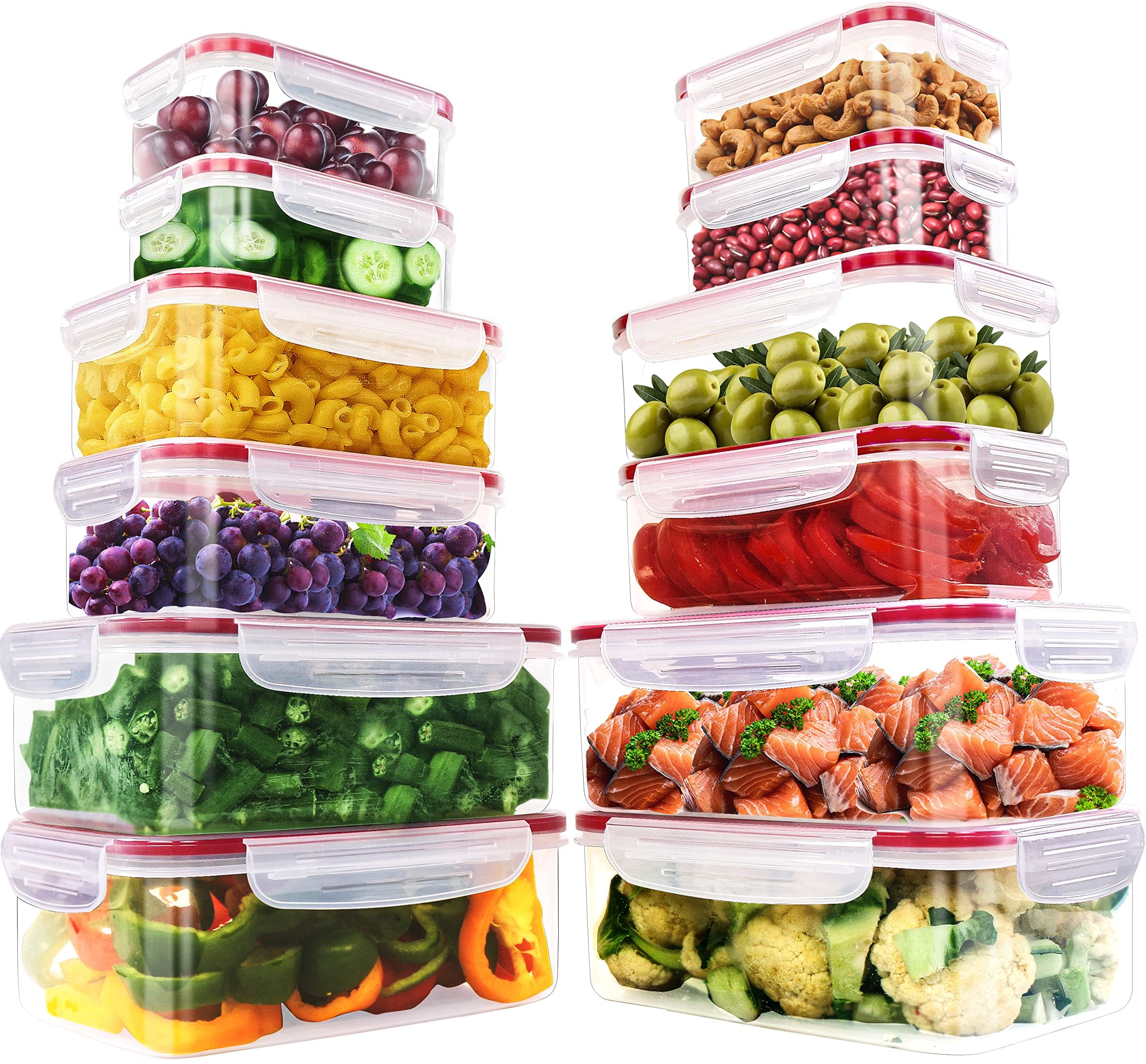 Zestaw 24 elementów KICHLY – 12 pojemników + 12 pokrywek 🥗🔥