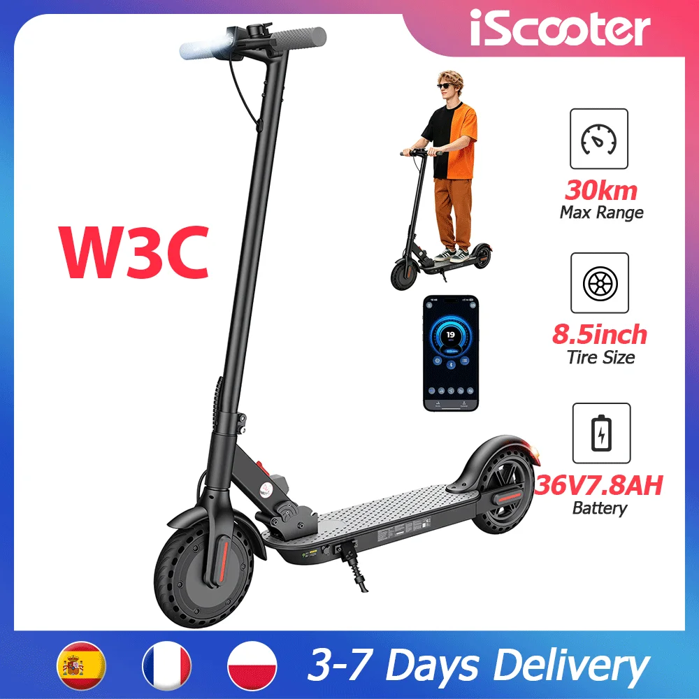 iScooter W3C hulajnoga elektryczna 36V 8,5″ z zasięgiem do 30 km