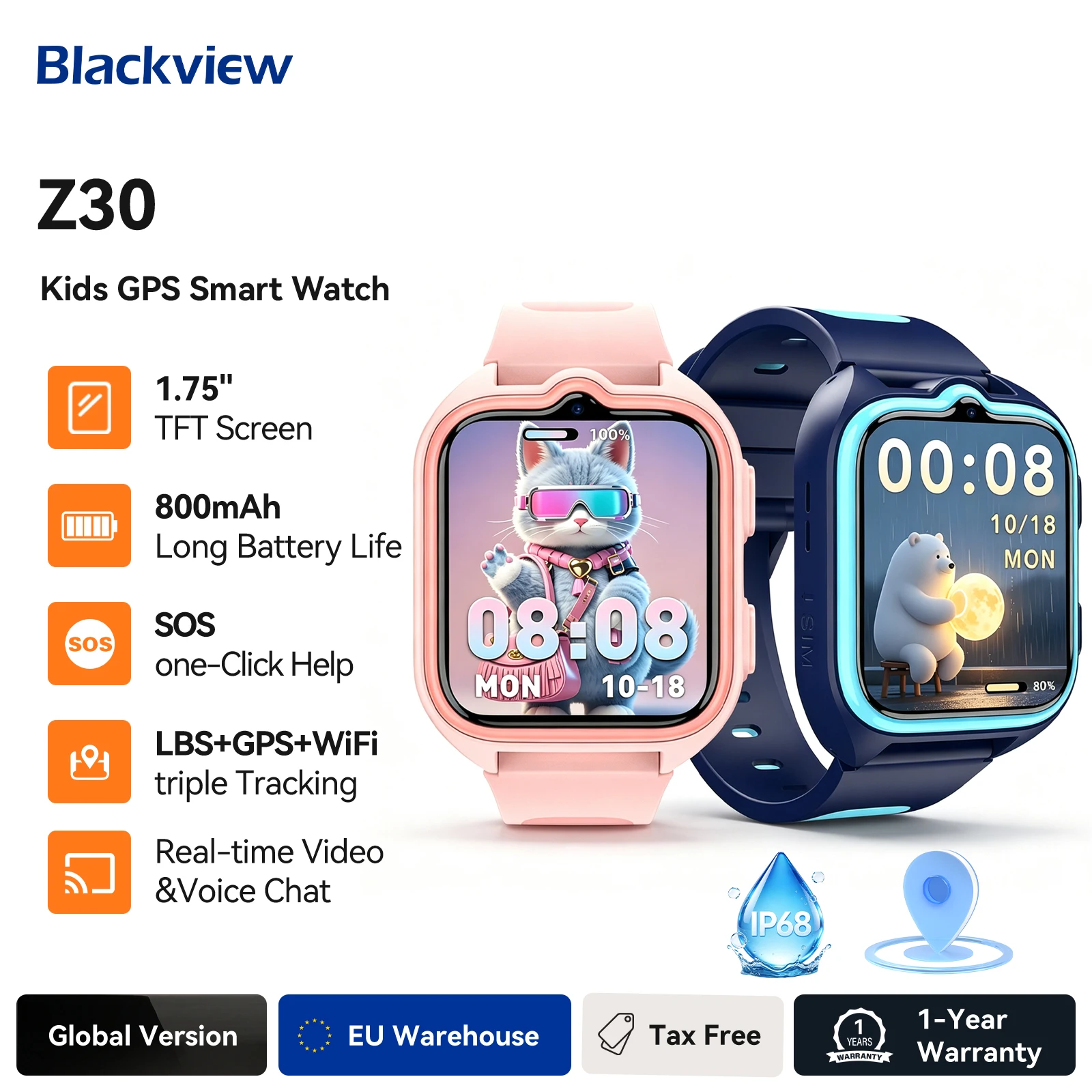 Smartwatch dla dzieci Blackview Z30 z GPS i 4G!