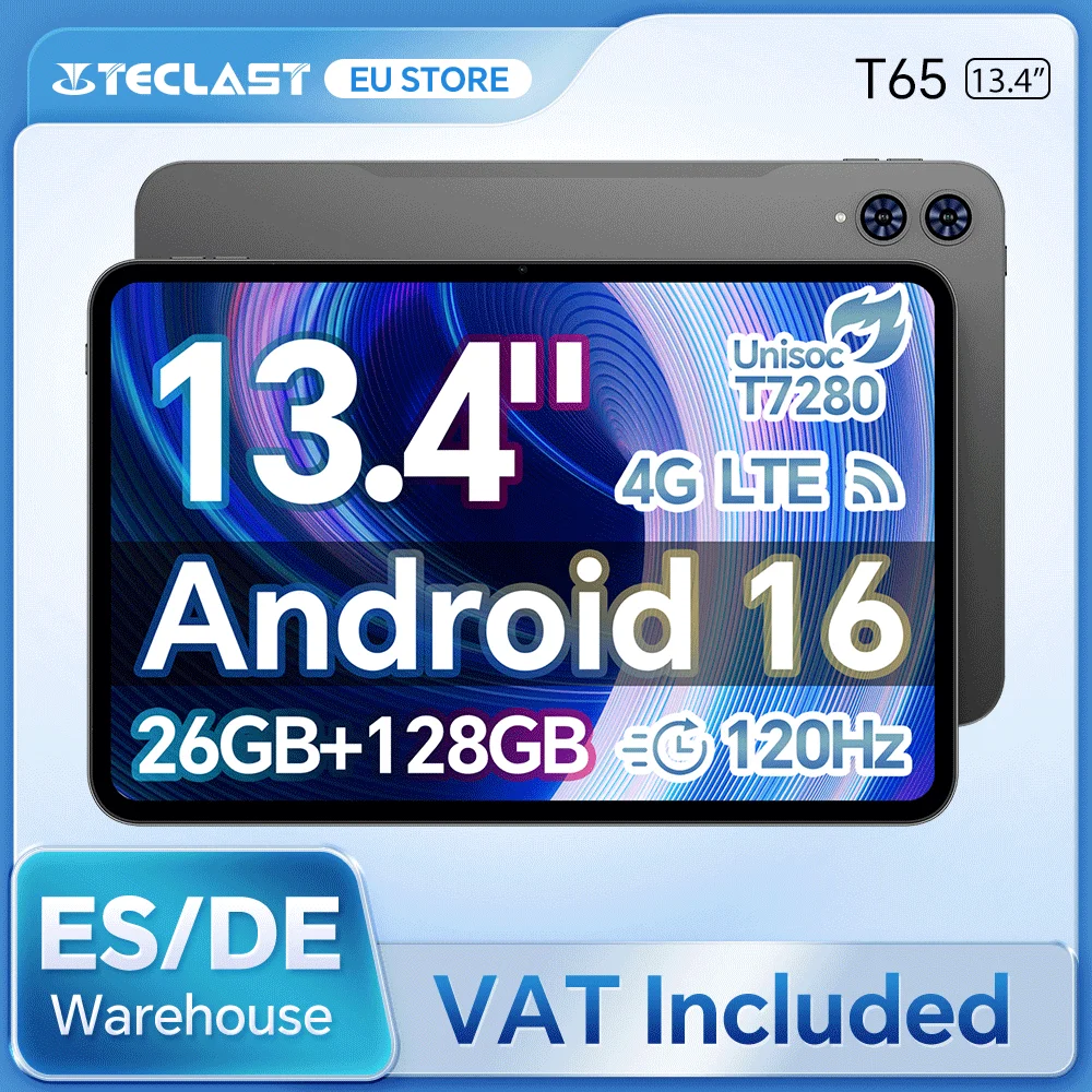 Teclast T65 tablet 13,4" 120 Hz 6/128 GB z 4G LTE