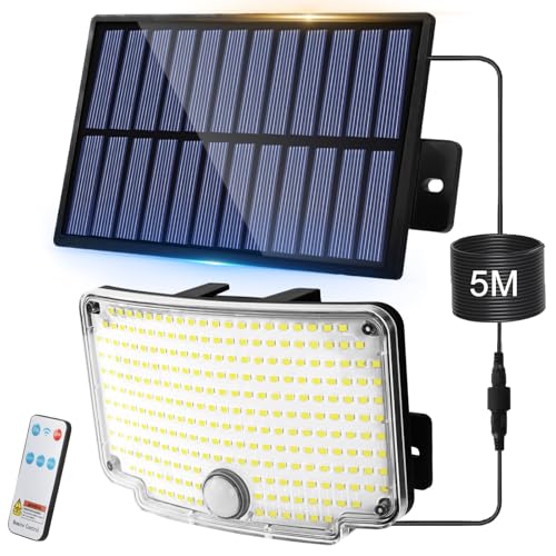 CNMTCCO lampa solarna 254 LED z czujnikiem ruchu IP65
