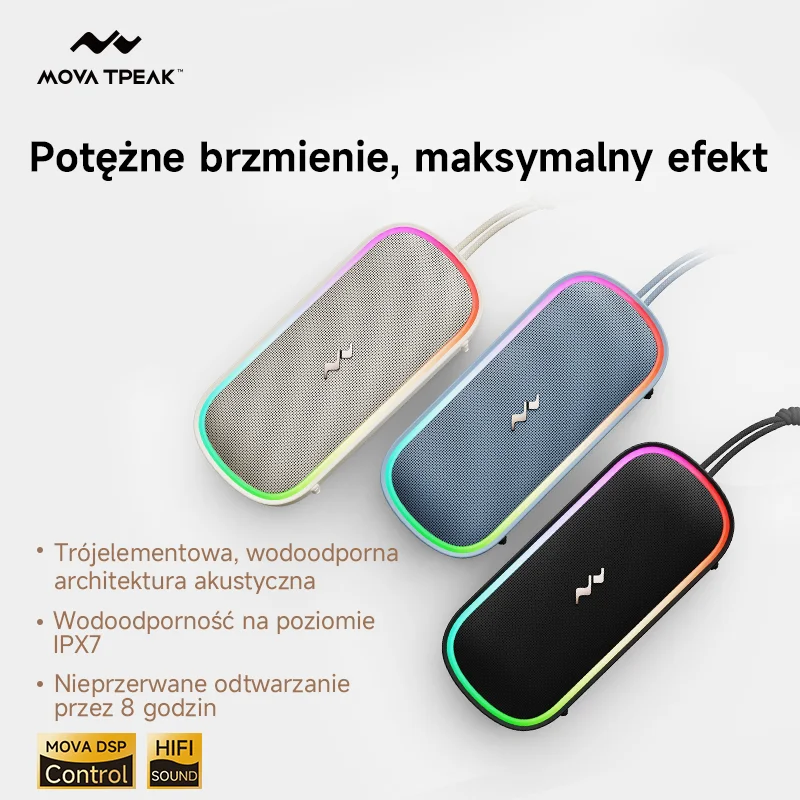 MOVA TPEAK głośnik przenośny Bluetooth 6.0 z funkcją rozmów
