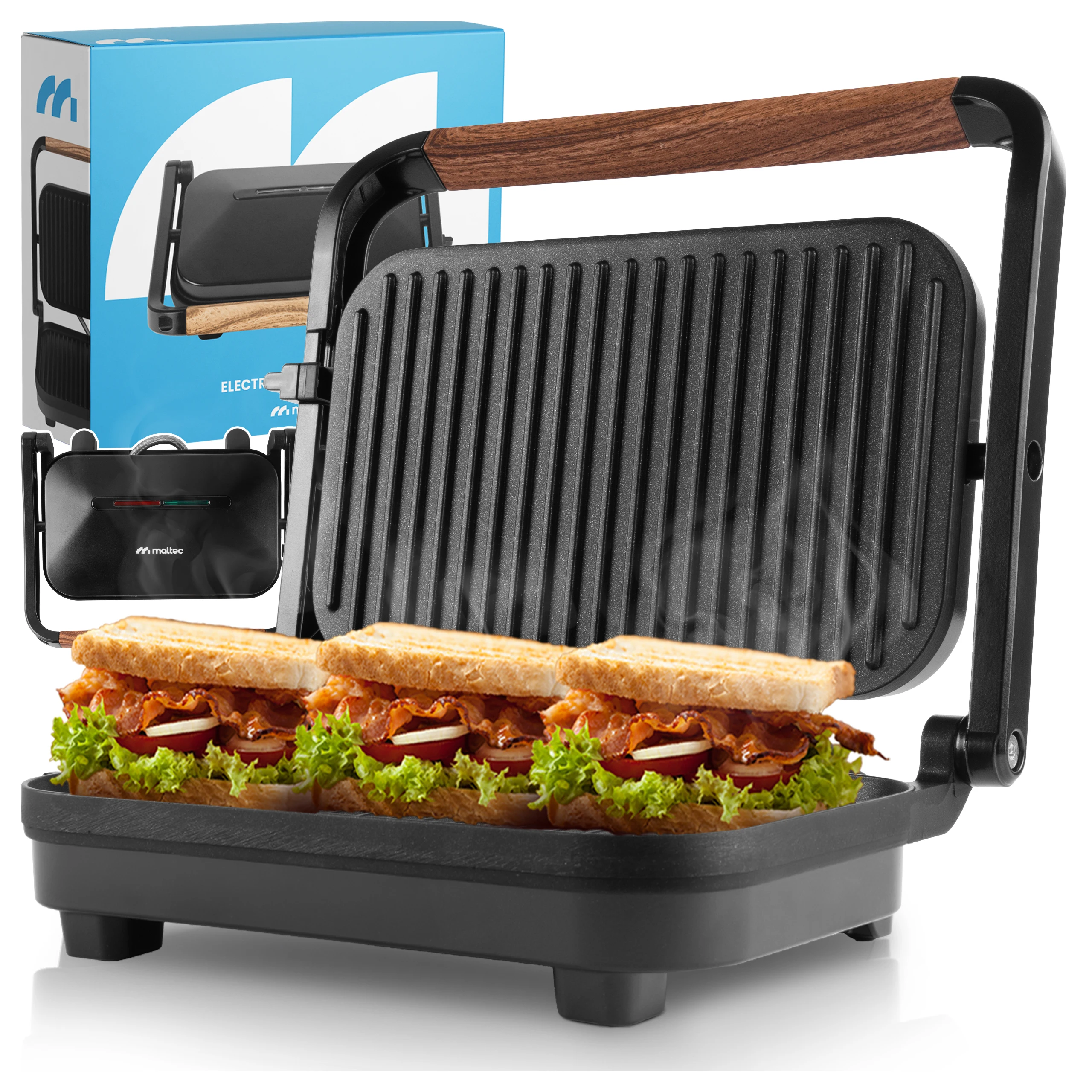 Maltec SM1500W – grill elektryczny do panini 1500W z powłoką nieprzywierającą