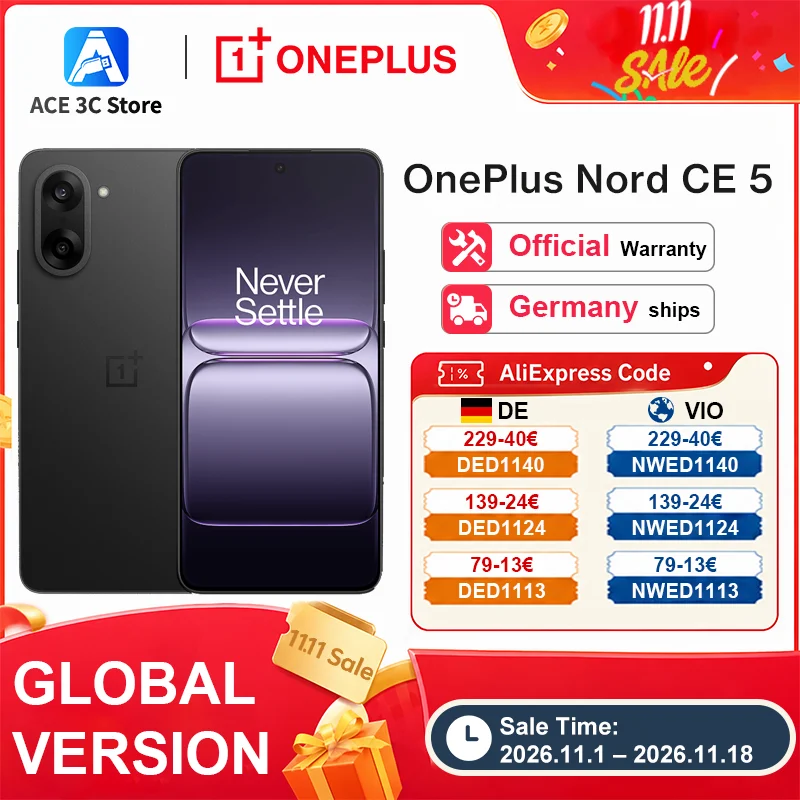 OnePlus Nord CE5 5G smartfon 8/256 GB z baterią 7100 mAh