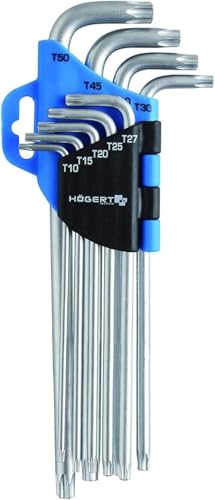 Högert Technik HT1W818 zestaw 9 długich kluczy Torx T10–T50