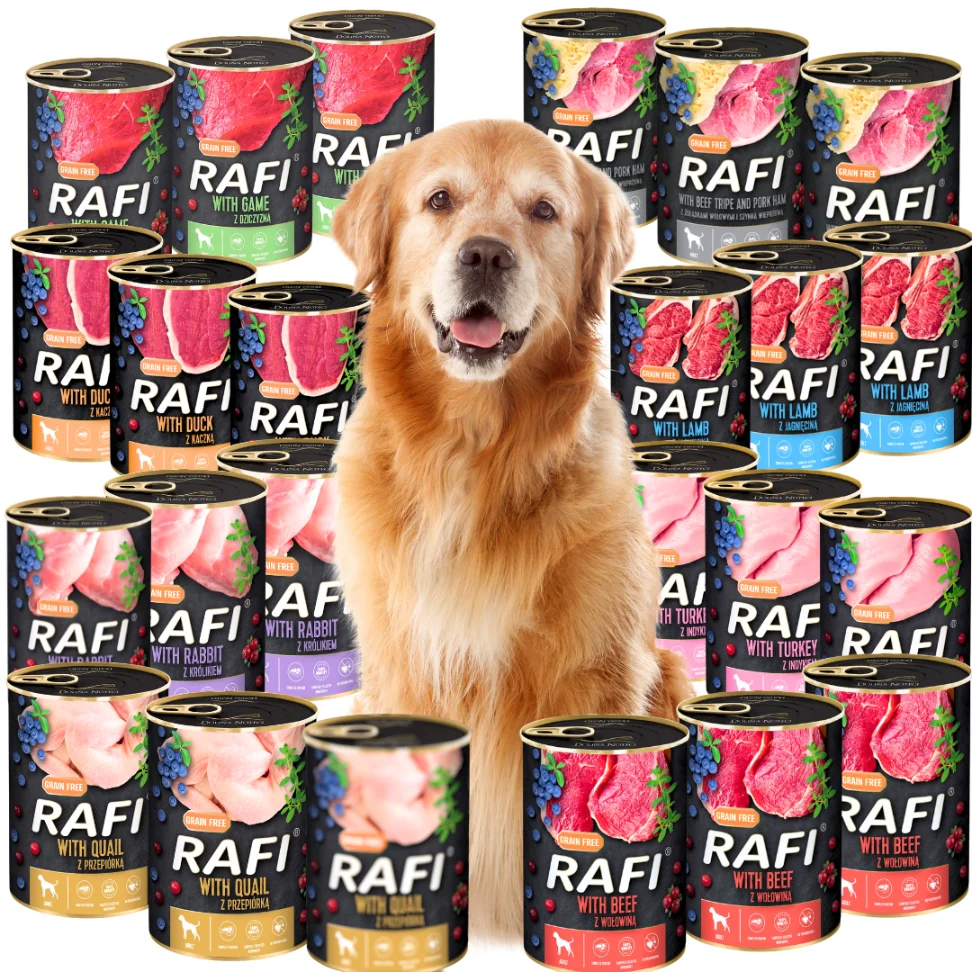 24 puszki karmy RAFI dziś w extra cenie! 🙂