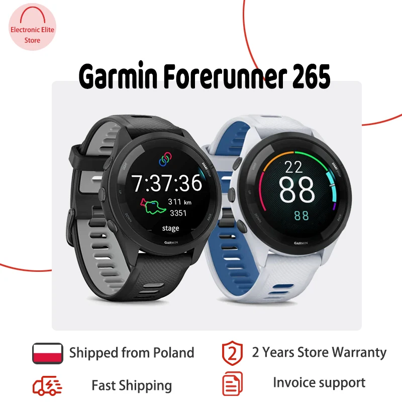 Garmin Forerunner 265 z ekranem AMOLED - świetna cena! 🔥