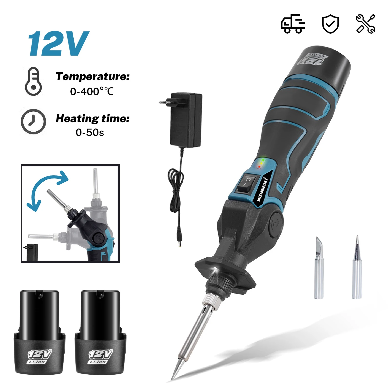 Newbeny pistolet lutowniczy 30W z regulacją temperatury do 400°C
