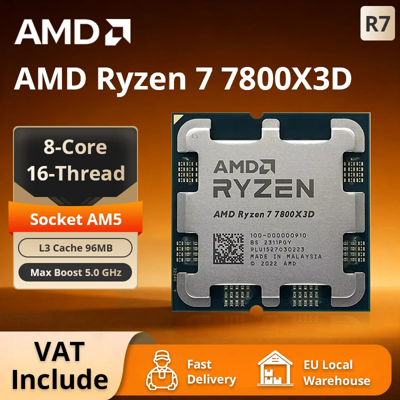 AMD Ryzen 7 7800X3D procesor 8-rdzeniowy AM5 z 3D V-Cache