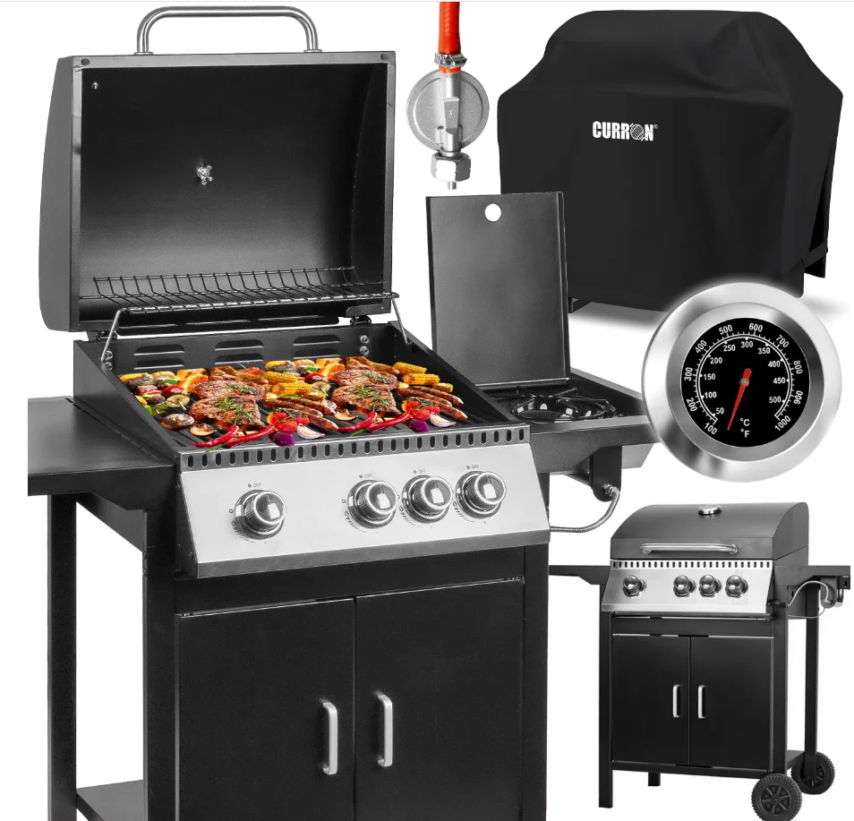 Grill gazowy ogrodowy MalTec 3+1 z pokrowcem 🔥