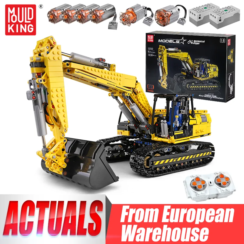 Koparka z klocków Mould King 13112 sterowana pilotem i aplikacją 🔥
